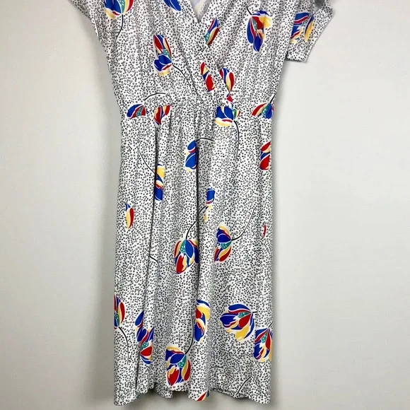 Vintage Chapter Two Crossover Front Multicolored Dress - Picture 6 of 11